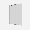 Crosswater Asura 8mm Bath Screen with hinged panel 1200 Brushed Brass