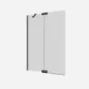 Crosswater Asura 8mm Bath Screen with hinged panel 1200 Slate