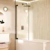 Crosswater Asura 8mm Hinged Bath Screen 900mm Slate