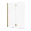 Crosswater Asura Fully Folding Bath Screen Brushed Brass