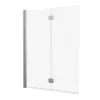 Crosswater Asura Fully Folding Bath Screen Brushed Nickel