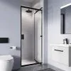 Crosswater Clear 6 Infold Door Matt Black