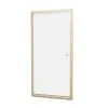 Crosswater Clear 6 Infold Door Brushed Brass
