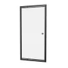 Crosswater Clear 6 Pivot Shower Door with Side Panel Matt Black
