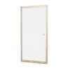 Crosswater Clear 6 Pivot Door with Side Panel Brushed Brass