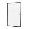 Crosswater Clear 6 Sliding Shower Door with Side Panel Matt Black