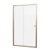 Crosswater Clear 6 Sliding Shower Door with Side Panel Brushed Bronze
