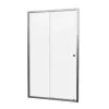 Crosswater Clear 6 Sliding Shower Door with Side Panel Slate