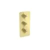 Saneux COS 3 Way Thermostatic Shower Valve Kit - w/ Classic Handle - Portrait - Brushed Brass (PVD)