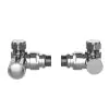 Lavo Corner Radiator Valve Brushed Stainless Steel