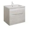 Crosswater Glide II 600 Double Drawer Unit with Cast Mineral Marble Basin