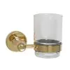 Just Taps Grosvenor Tumbler Holder with Clear Glass – Polished Gold