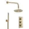 Crosswater MPRO 2 Outlet 3-Handle Shower Bundle - Brushed Brass