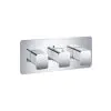 Just Taps Hix Chrome Landscape Triple Outlet Shower Valve