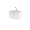 Saneux HYDE 70cm 1 drawer wall mounted unit - Matt White