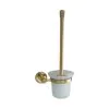 Just Taps Grosvenor Wall Mounted Toilet Brush with Frosted Glass – Polished Gold