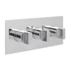 Just Taps Leo Thermostatic Concealed 2 Outlet Shower Valve, Horizontal
