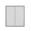 Just Taps Luca Recessed 600X700mm Mirror Cabinet Brushed Black