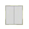 Just Taps Luca Recessed 600X700mm Mirror Cabinet Brushed Brass
