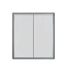 Just Taps Luca Recessed 600X700mm Mirror Cabinet Matt Black