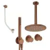 Crosswater Module Shower Set 9 with 3 Outlet and shower Head 300mm Brushed Bronze
