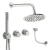 Crosswater Module Shower Set 9 Brushed Nickel 200mm