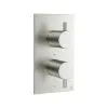 Crosswater MPRO 2 Outlet 2 Handle Thermostatic Bath Shower Valve  Brushed Nickel (PRO1500RV)