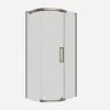 Crosswater Optix 10 Offset Quadrant 1000x800mm Left Hand Brushed Brass