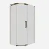 Crosswater Optix 10 Offset Quadrant 1200x800mm Left Hand Brushed Brass