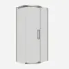Crosswater Optix 10 Offset Quadrant 1000x800mm Left Hand Brushed Nickel 