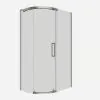 Crosswater Optix 10 Offset Quadrant 1200x800mm Left Hand Brushed Nickel 