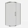 Crosswater Optix 10 Offset Quadrant 1200x900mm Left Hand Brushed Nickel