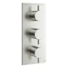 Crosswater MPRO 2 Outlet 3 Handle Thermostatic Shower Valve Brushed Nickel (PRO2000RV)