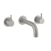 Crosswater MPRO Bath 3 Hole Set Wall Mounted Brushed Nickel