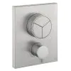 Crosswater Crossbox Push MPRO 3 Outlet Trim & Levers Brushed Nickel
