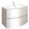 Crosswater Svelte 80 Unit & Ice White Glass Basin