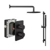 Abacus Shower Pack 2 - Round - Matt Black