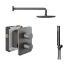 Abacus Shower Pack 3 - Round - Matt Anthracite