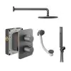 Abacus Shower Pack 6 - Round - Matt Anthracite