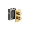 Abacus EZ Box 2.0 Thermostatic Shower Valve 2 Way Brushed Brass Round Handles