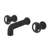 Crosswater UNION 3 Hole Wall Mounted Basin Set Matt Black