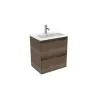 Saneux UNI 50cm 2 drawer wall mounted unit - English Oak