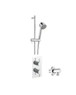 Just Taps Round Thermostat with Slider Rail