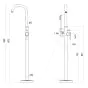 Eastbrook Meriden Floor Standing Single Level Bath Shower Mixer (BSM) Tap Brushed Brass