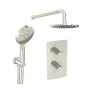 Saneux COS 2 way shower kit - w/ 3 Function Handset and Shower Head - Brushed Nickel