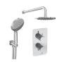 Saneux COS 2 way shower kit - w/ 3 Function Handset and Shower Head - Knurled - Chrome