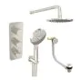 Saneux EDEN 3 way shower kit - w/ 3 Function Handset and Bath filler and Shower Head - Brushed Nickel