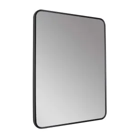 Just Taps HIX Rectangular Bathroom Mirror 800mm H x 600mm W-Matt Black Without Light