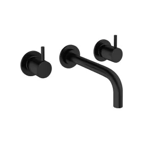 Crosswater MPRO Basin Wall Mounted 3 Hole Set Matt Black