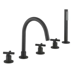 Crosswater MPRO Crosshead Bath 5 Hole Set Matt Black